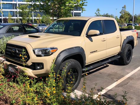 2018 Quicksand Toyota Tacoma Indoraptor Toyota Tacoma Sand Color, Tan Toyota Tacoma, Tan Tacoma, Bedliner Paint Job, Toyota Trd Pro, Tacoma Build, 2016 Tacoma, Toyota Pickup 4x4, Toyota Tundra Trd Pro