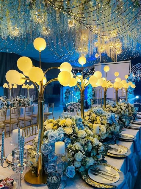 Van Gogh Inspired Wedding, Van Gogh Wedding Theme, Debut Theme Ideas, Starry Night Wedding Theme, Starry Night Prom, Night Sky Wedding, فنسنت فان جوخ, Debut Theme, Celestial Wedding Theme