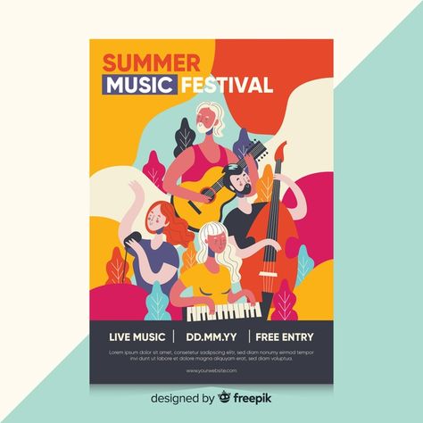 Event Social Media, Food Festival Poster, Film Festival Poster, Summer Music Festival, Spring Festival Poster, Facebook Cover Design, Summer Music Festivals, Music Festival Poster, Festival Theme