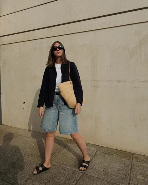 These 6 Looks Prove That Bermuda Shorts Can Look So Chic: See the Bermuda Shorts Outfits I'm Copying This Summer | Who What Wear UK How To Wear Bermuda Shorts, Bermuda Shorts Outfits, Bermuda Shorts Outfit, Shopping Essentials, Big Shorts, Outfits To Wear, Shorts Outfits, Denim Cutoffs, Oversized Blazer