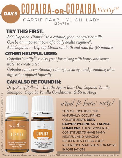 Young Living Copaiba, Copaiba Oil, Copaiba Essential Oil, Essential Oil Safety, Essential Oils 101, What Are Essential Oils, Young Living Essential Oils Recipes, Yl Oils, Essential Oils Health