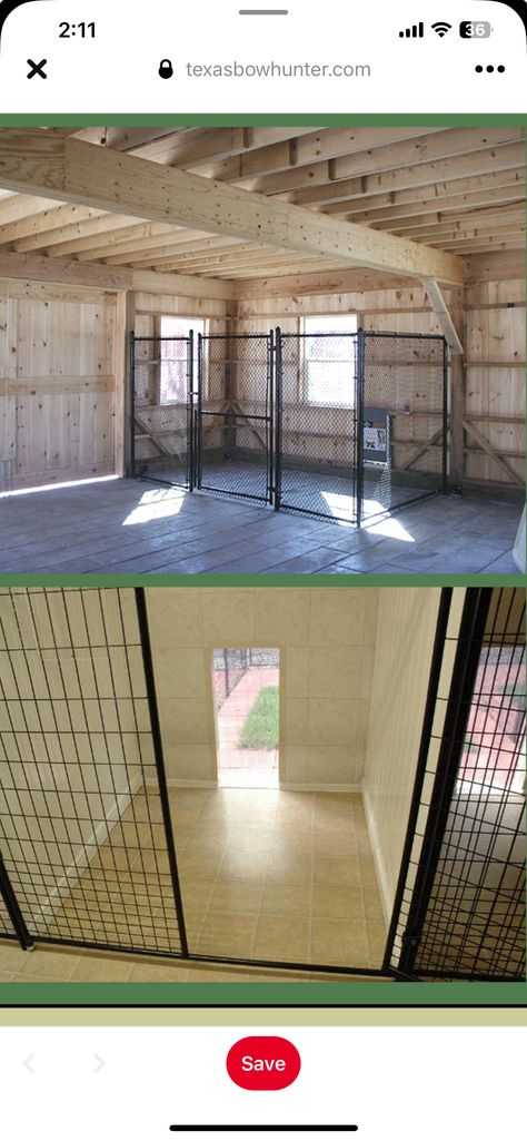 Garage Space For Dogs, Garage Dog Door, Dog Run In Garage, Garage For Dogs, Garage Converted To Dog Room, Dog Room Divider, In Home Dog Boarding, Dog Area In Garage, Outdoor Dog Spaces