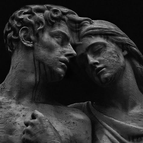 Male Sculptor Aesthetic, Black And White Academia Aesthetic, Adonis Aesthetic, Romantic Sculpture, Arte Grunge, Greek Statues, Statue Art, Greek Mythology Art, Greek Sculpture