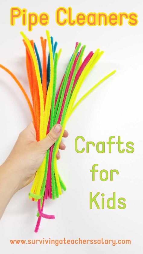 What to Do with Pipe Cleaners Crafts for Kids - Art from Your Craft Stash Crafts For Kids Pipe Cleaner, Pipe Cleaner Crafts For Preschoolers, Pipe Cleaner Crafts For Toddlers, Crafts With Pipe Cleaners For Kids, What To Make With Pipe Cleaners, Easy Pipe Cleaner Crafts For Kids, Headstart Crafts, Craft With Pipe Cleaners, Pipecleaners Crafts