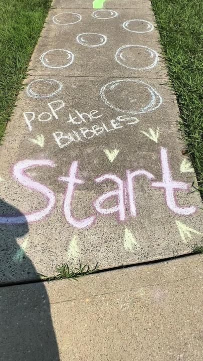 Chalk Obstacle Course, Sidewalk Chalk Games, The Cool Aunt, Chalk Activities, Fun Chalk Art, Sidewalk Paint, Walk Idea, Activity Day Girls, Ocean Theme Party