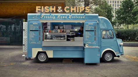 Bread Delivery, British Fish And Chips, Citroen H Van, Fish N Chips, Fish And Chip Shop, Martini Bar, Coffee Truck, Dining Ware, Delivery Truck