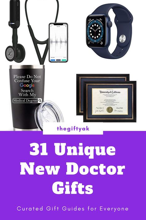 You know they love gadgets. You also know that they’ve always wanted to become a doctor since they were just a kid. What if you could give them the best of both worlds? Give the perfect new doctor gift! Doctor Graduation Gifts Medical School, Gifts For Doctorate Graduation, Medical Gift Ideas, Med School Gifts, Doctors Day Ideas Gifts, Doctor Gift Basket, Gifts For A Doctor, Presents For Doctors, Gift Ideas For Doctors