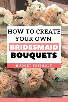 Brides Made Bouquet, Making Own Wedding Bouquet, Diy Bridesmaid Flower Bouquet, Wedding Bouquets On A Budget, Silk Bridesmaid Bouquet, How To Make Fake Bouquets, How To Make Wedding Bouquets With Fake Flowers, How To Make A Bouquet With Fake Flowers Diy Wedding, Bridesmaid Flower Bouquets Rustic