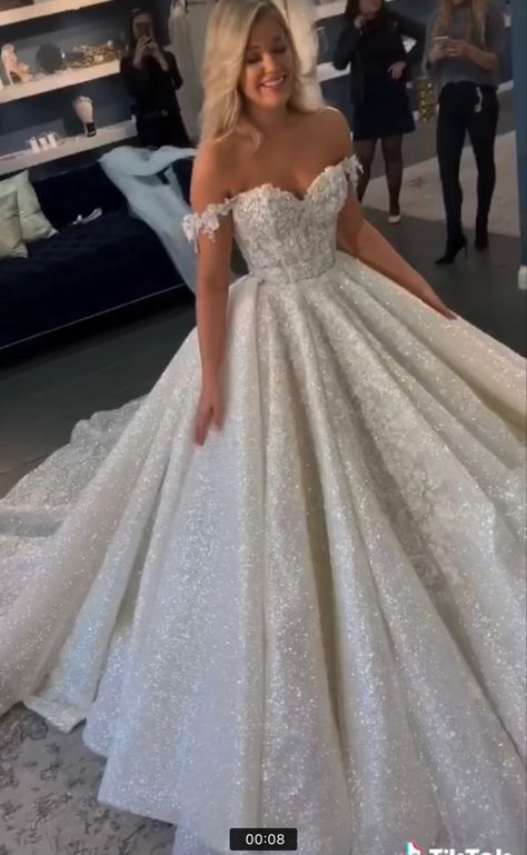 White Wedding Dress Glitter, Aline Sparkly Wedding Dress, Bling Wedding Dress Ball Gown, Ballgown Wedding Dress Sparkly Corset, Sparkly Poofy Wedding Dress, Princess Wedding Dresses Ball Gown Fairytale Sparkle, Glittery Wedding Dresses Sparkle, Wedding Dresses Bling Sparkle, Wedding Dresses Poofy