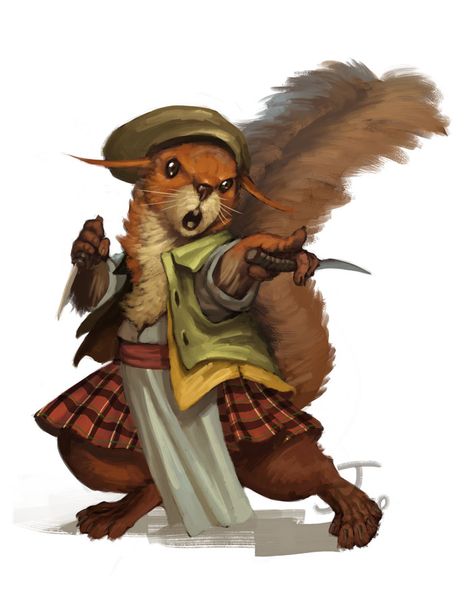 Squirrel Art, Squirrel Girl, Arte Fantasy, 판타지 아트, Woodland Creatures, Dnd Characters, Squirrels, Creature Design, Character Portraits