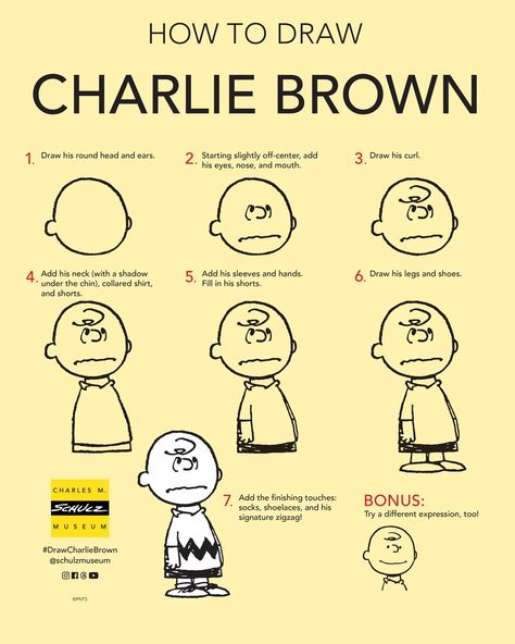 ✏️ Friday Fun! Use this step-by-step guide to learn to draw the loyal, determined, and just a bit wishy-washy Charlie Brown!⁠ ⁠ "Why can't… | Instagram Peanuts Gang Christmas, Snoopy Drawing, Peanuts Charlie Brown Snoopy, Snoopy Comics, Storefront Signs, Doodle Characters, Bullet Journal Banner, Friday Fun, Halloween Arts And Crafts