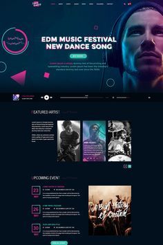 Hire a web Developer Edm Music Festivals, Music Websites, Music Website, Mobile Car, Best Website Design, Music Sites, Event Website, Event Template, Music Web