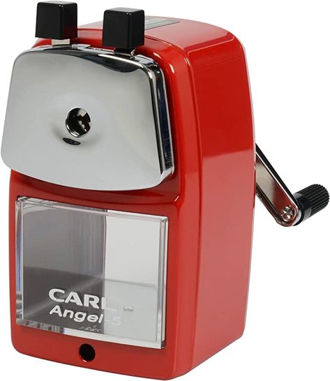 Amazon.com: CARL Angel Manual Pencil Sharpener, Red : Office Products Col Erase Pencils, Best Pencil Sharpener, Home Office Black, Types Of Pencils, Electric Pencil Sharpener, Best Pencil, Artist Pencils, Pencil Sharpeners, Office Black