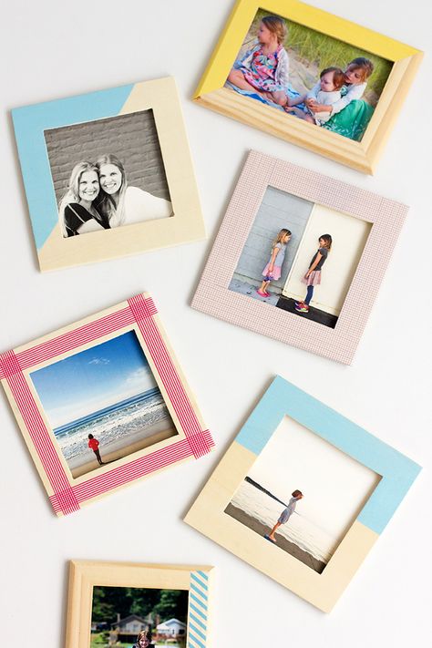 DIY Washi Tape Wood frames Diy Photo Frame Cardboard, Washi Tape Frame, Diy Washi Tape, Plant Inspiration, Trash To Couture, Washi Tape Ideas, Painted Picture Frames, Diy Photo Frames, Washi Tape Diy