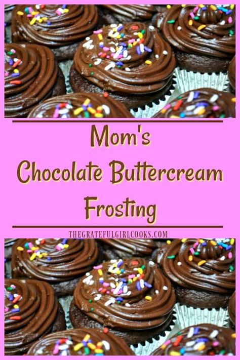 It's easy to make a delicious, thick chocolate buttercream frosting from scratch that will add a touch of YUM to cakes, brownies, and cupcakes! via @gratefuljb Frosting From Scratch, How To Make Frosting, Chocolate Buttercream Frosting, Girl Cooking, Chocolate Buttercream, Chocolate Frosting, No Bake Treats, Buttercream Frosting, Baked Goods