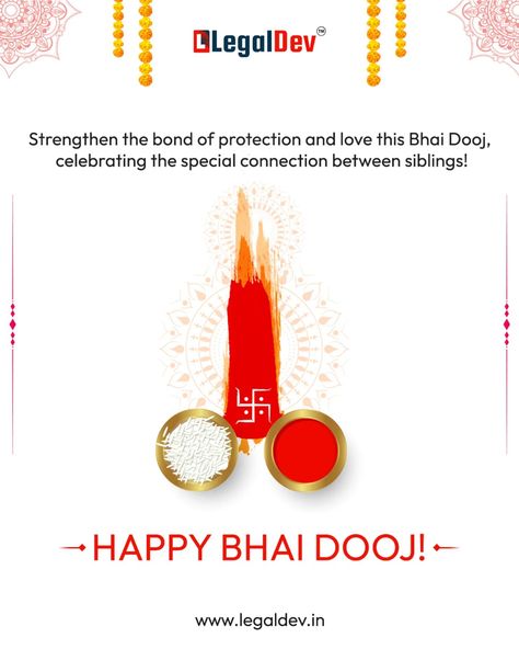 Happy Bhai Dooj! May the bond of love and protection between siblings grow stronger each day. Celebrate the special connection that makes life brighter!👩‍❤️‍👨 . . . #bhaidooj #diwali #bhaidoojspecial #happybhaidooj #bhai #festival #bhaibehen #bhaidoojgifts #brothersisterlove #bhaidoojcelebration #indianfestival #bhaiya #bhaiduj #LegalDev #legalservices #taxes #businesslegaladvice Happy Bhai Dooj, Bhai Dooj, Brother And Sister Love, Legal Services, Grow Strong, Indian Festivals, Legal Advice, Diwali, Each Day