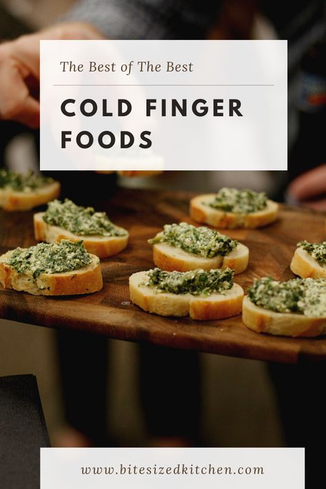 Anniversary Finger Food Ideas, Finger Foods Fancy, Cold Finger Appetizers, Party Appetizer Recipes Cold, Creative Finger Food Ideas, Serve Cold Appetizers, 60th Wedding Anniversary Party Ideas Finger Foods, Cold Passed Appetizers, Cold Savoury Finger Food