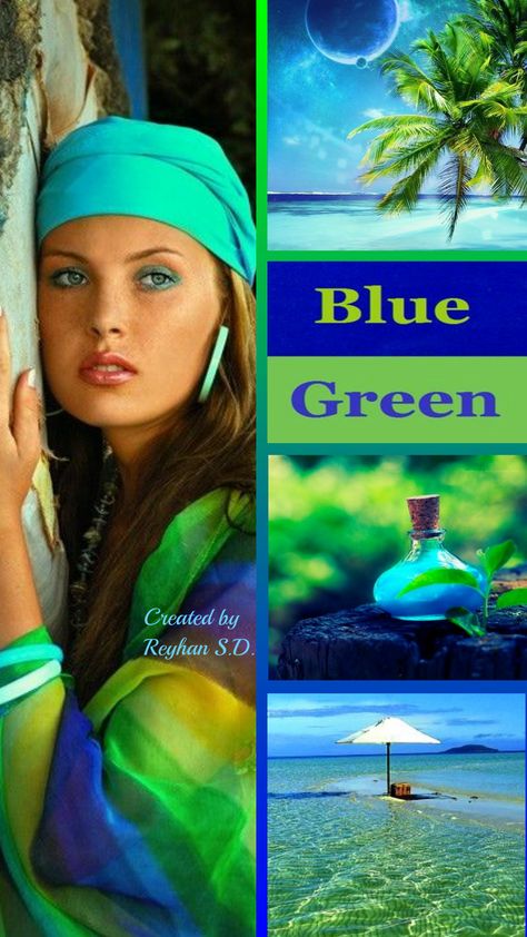 '' Blue & Green '' by Reyhan Seran Dursun Color Schemes Colour Palettes, Color Collage, Outlook Email, Online Apps, Green Theme, Design Seeds, Email Account, Color Balance, Color Crush