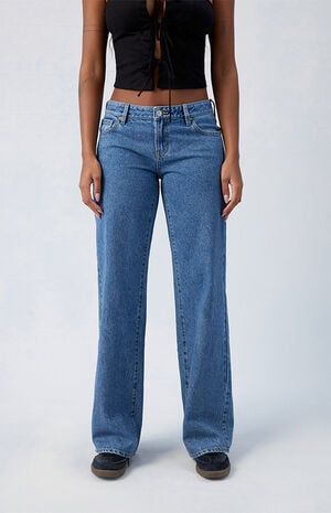 Jeans Pacsun, Girlfriend Jeans, Dark Indigo, Pacsun, Low Rise