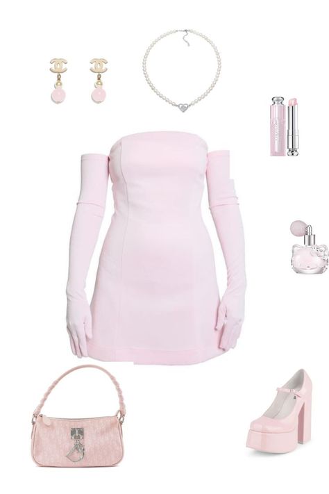 Celebrity Outfits Aesthetic, Pink Mean Girls Outfit, Fancy Coquette Outfits, Chanel Oberlin Outfit, Nerd Outfits, Clueless Outfits, Concept Clothing, Event Outfit, Pink Outfits