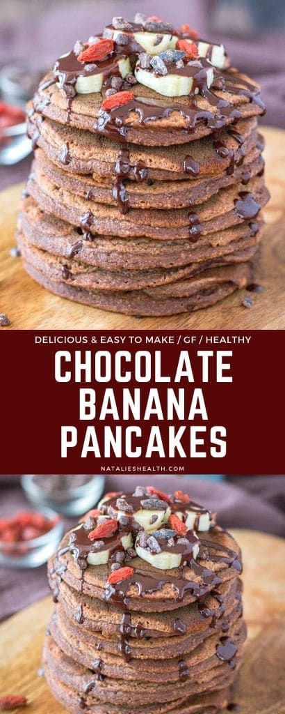 Healthy Chocolate Banana, Banana And Chocolate, Banana Oat Pancakes, Banana Pancakes Recipe, Oatmeal Pancakes, Tasty Pancakes, Pancake Recipes, Pancakes Healthy, Photo Food