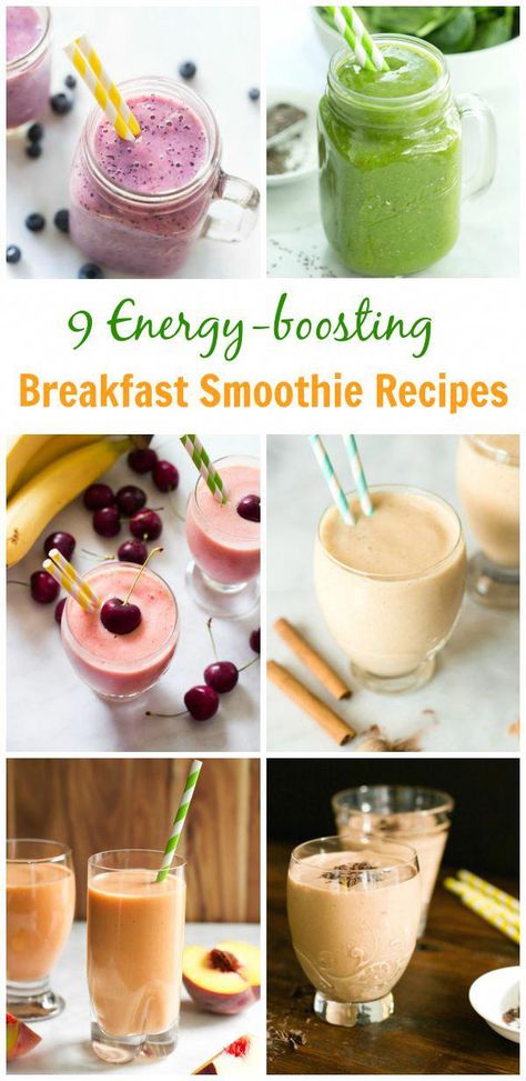 Healthy And Tasty Recipes, Smoothie Bowl Vegan, Energy Smoothie Recipes, Smoothies Vegan, Smoothie Fruit, Energy Smoothies, Best Smoothie, Smoothie Recipes Healthy Breakfast, Breakfast Smoothie Recipes