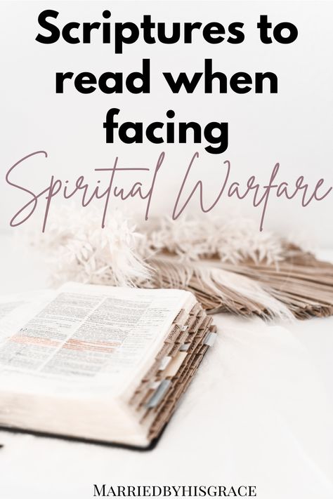 The best thing we can do when facing Spiritual Wafare is to speak the Word of God. Here are scriptures to memorize and speak aloud for when you are facing spiritual attacks. #prayer #scriptures #verses #faith Scriptures To Memorize, Spiritual Warfare Scripture, Pray Scripture, Scriptures Verses, Spiritual Community, Warfare Prayers, By His Grace, Family Binder, Spiritual Warfare Prayers