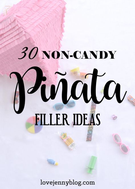 30 Non-Candy Piñata Filler Ideas Pinata Fillers Non Candy, Alternative Pinata Ideas, Pinata Stuffer Ideas, What To Put In A Pinata, Piñata Stuffing Ideas Not Candy, Wedding Pinata Fillers, Non Candy Pinata Fillers, 30th Birthday Pinata, Pinata Stuffers Not Candy