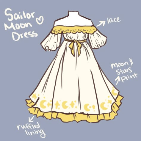 Pretty Art Styles, Kawaii Instagram, Sailor Moon Dress, Clothing Drawings, Clothing Sketches, Dress Design Drawing, Art Outfits, Clothing Design Sketches, Drawing Anime Clothes