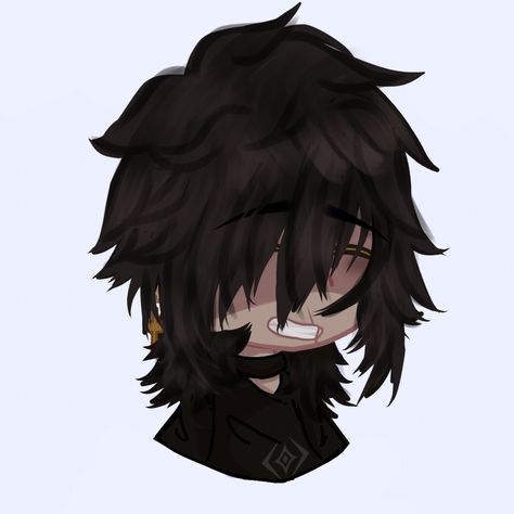 Gacha Club Hair Ideas Male Fluffy, Club Hairstyles, Characters Inspiration Drawing, Club Life, Fluffy Hair, Club Design, Messy Hairstyles, Cartoon Art Styles, Cartoon Art