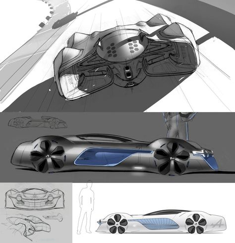 Alpine Vision Gran Turismo Concept Design Sketches by Yann Jarsalle Vw Mk1, Photoshop Rendering, Alpine Design, Concept Vehicles, Car Inspiration, Car Design Sketch, Concept Car Design, Car Sketch, Futuristic Cars