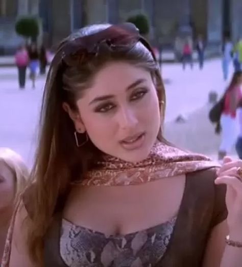 KAREENA KAPOOR KHAN AS POOJA “POO” SHARMA RAICHAND FROM KABHI KHUSHI KABHIE GHAM… (2001) | she is so stunning! i was watching edits & stumbled upon an edit that had her & this character. i was in awe! she’s one of the baddest! i need to see this film bc she was giving regina george vibes. she’s the OG regina george before Regina george! her style looks amazing. i’m gonna tell that imma fall in love with all the fashion in this film. hello to my new fave now. p.s. i gotta start watching more ... Kareena Kapoor Kabhi Khushi Kabhi Gham, Pooja Kabhi Khushi Kabhi Gham, Kareena Kapoor Khan 90s, Poo Kabhi Khushi Kabhi Gham, Poo K3g, Kareena Kapoor 90s, 2000s Bollywood, Bollywood Icons, Pehla Pyaar