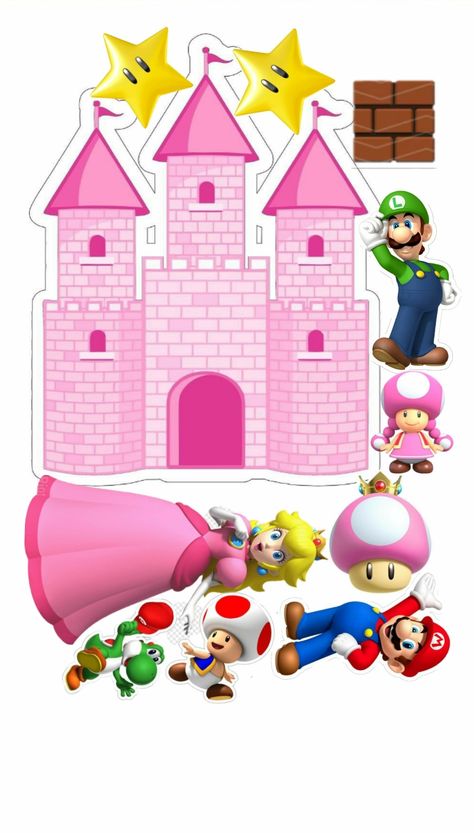 Peach Mario Bros, Princess Peach Party, Super Mario Princess, Mario And Princess Peach, Peach Mario, Peach Party, Peach Cake, Princesa Peach, 5th Birthday