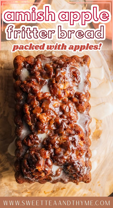 Get ready to fall in love with fall baking with this Amish Apple Fritter Bread! Easy to make and loaded with cinnamon and fresh apples, this recipe delivers a slice of heaven with every bite. Ideal for a quick breakfast or a sweet afternoon indulgence. Amish Fritter Bread, Amish Apple Cinnamon Bread, Quick Apple Bread, Apple Sweet Bread, Amish Apple Bread Recipe, Easy Apple Fritter Bread, Fresh Apple Bread Recipes, Easy Yummy Bread Recipes, Fall Sweet Breads