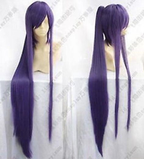 New Purple Cosplay Wig Clip On Ponytails Anime Long Straight Wig Anime Ponytail, Wig Clip, Purple Cosplay, Long Straight Wig, Ponytail Wig, Clip In Ponytail, Long Wigs, Straight Wig, Cosplay Wig