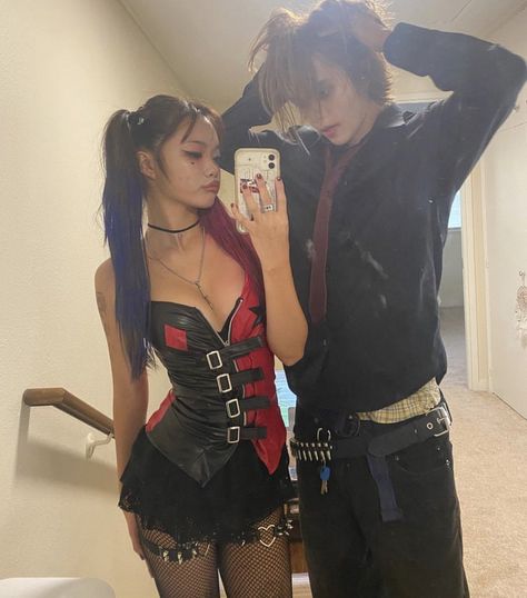 Joker And Harley Costumes, 2022 Costumes, Harley Costume, Joker Halloween Costume, Harley Quinn Halloween Costume, Cute Couples Costumes, Joker Halloween, Harley Quinn Halloween, Hallowen Ideas