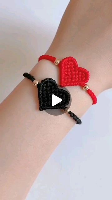 Macrame Heart Bracelet Tutorial, Heart Bracelet Pattern, Macrame Heart Bracelet, Friendship Bracelet Making, Macrame Heart, Macrame Bracelet Patterns, Friendship Bracelets Diy, February 8, Wrist Band