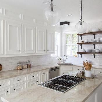 Taj Mahal Quartzite Countertops with White Kitchen Cabinets Taj Mahal Quartzite Countertops, Vintage Kitchen Remodel, Taj Mahal Quartzite, Kitchen Remodel Countertops, Galley Kitchen Remodel, Lovely Kitchen, Kitchen Remodel Cost, Farmhouse Kitchen Remodel, Quartzite Countertops