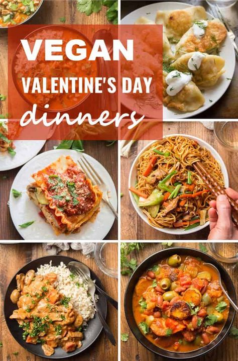 Vegan Anniversary Dinner, Veggie Chow Mein, Vegan Valentines Day, Vegan Valentines, Vegan Crab Cakes, Vegetable Chow Mein, Valentines Food Dinner, Vegan Risotto, Vegan Crab