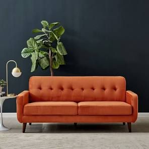 Bonna Right Hand Corner Sofa, Vitolini 337-0706 - Burnt Orange | Google Shopping Quirky House, Trendy Sofas, Burnt Orange Velvet, Orange Couch, Latest Sofa, Orange Furniture, Sofa Design Ideas, Kitchen Sofa, Latest Sofa Designs