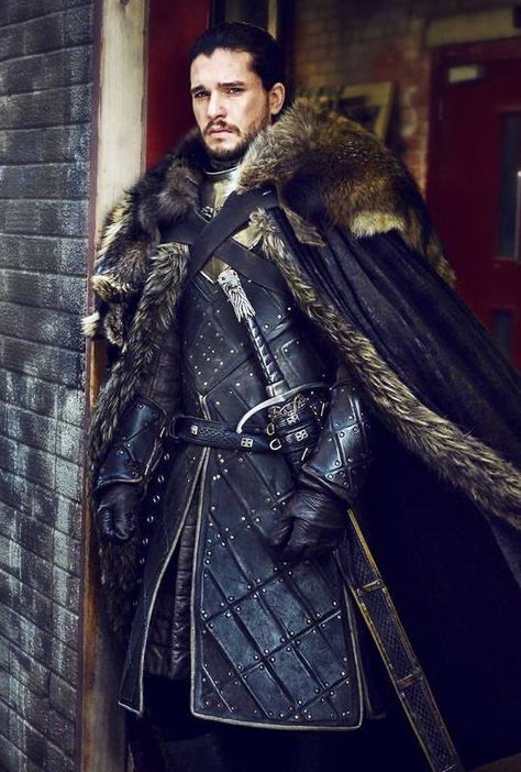 I wonder how much time and how many people it takes to get him into this getup? Jon Snow Costume, Eddard Stark, Got Costumes, Game Of Thrones Costumes, John Snow, Kit Harrington, Game Of Thrones Tv, Got Game Of Thrones, Game Of Thrones Quotes