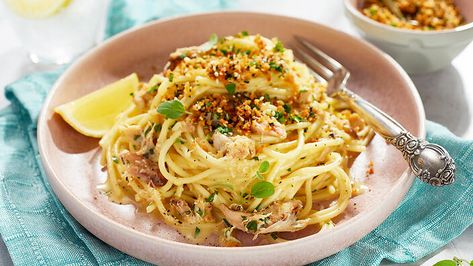 Creamy Crab Pasta, Crab Pasta Recipes, Creamy Seafood Pasta, Mary's Kitchen, Crab Pasta, Mary Berg, Creamy Crab, Shrimp Soup, Grape Salad