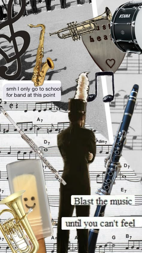 My happy place #band #marchingband #rutland #wallpaper Marching Band Jokes, Marching Band Memes, Clarinet Music, Clarinet Sheet Music, Band Jokes, Band Nerd, Music Practice, Band Geek, Band Kid