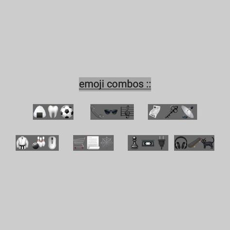 Dark Emoji Combos, Black And White Emoji Combos, Black And White Emojis, Grunge Emoji, Aesthetic Emoji, Emoji Combos, Emoji Backgrounds, Dark Grunge, Wallpaper Stickers