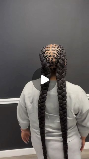 Women Locstyles on Instagram: "Oh these braids are slappin…. That’s the slang right lol  Anyway these braids are nice!!!! @__slaybynae  @__slaybynae  FOLLOW NOW  ❤️‍🔥 2 braids ❤️‍🔥  #slaybynae🥰 #womenlocs #atllocs #dmvloctician #dmvlocstylist #womenlocstyles #travelingloctician" Long Loc Styles For Women, Long Dreads Styles For Women, Long Locs Hairstyles For Women, Long Dreads, 2 Braids, Loc Hairstyles, Locs Hairstyles, Loc Styles, June 15