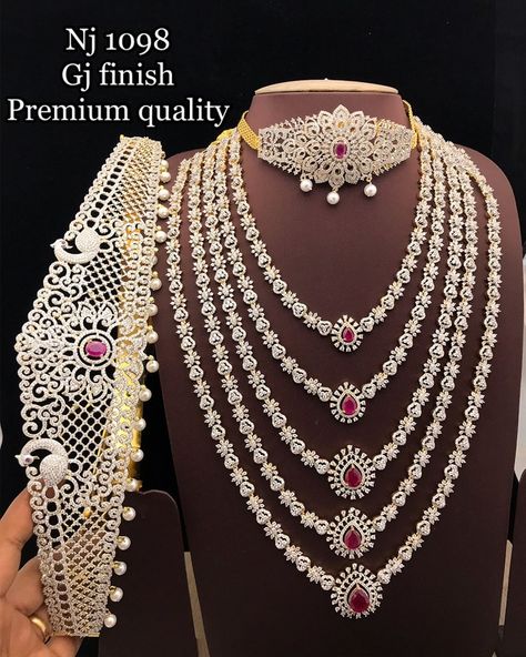 Complete bridal jewellery sets in Cz diamonds. 8309205671. #onegramgoldjewellery #onlineshopping #grwmmakeup #bridalmakeup #bridaljewelry #bridaljewellery #czjewellery #czjewellerycollection #southindianbride #southindianjewellery #banglorediaries #usaindians #indianwedding #ukindians #usaindianwedding #hyderabad_diaries #chennai #jaipur #mysore South Indian Jewellery, Jewellery Sets, Cz Jewelry, South Indian Bride, Mysore, Bridal Jewellery, Cz Diamond, Bridal Jewelry Sets, Chennai