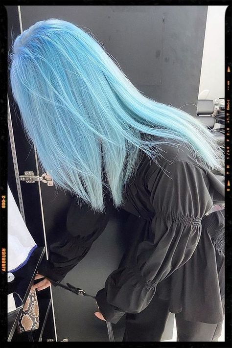 Discover the psychological effects and impressions associated with pastel blue hair and how it can influence your mood and others' perceptions. Ice Blue Hair, Icy Blue Hair, Sky Blue Hair, Bright Blue Hair, Ice Hair, Hair Color Idea, Blue Hair Color, Pastel Blue Hair, Light Blue Hair