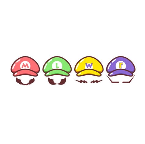 Kingdom Hats, Super Mario World Tiny Mario Tattoo, Luigi Hat Tattoo, Mario And Luigi Matching Tattoos, Super Mario Doodles, Super Mario Bros Tattoo Ideas, Simple Mario Tattoo, Mario Hat Tattoo, Mario And Luigi Tattoo Ideas, Small Mario Tattoo