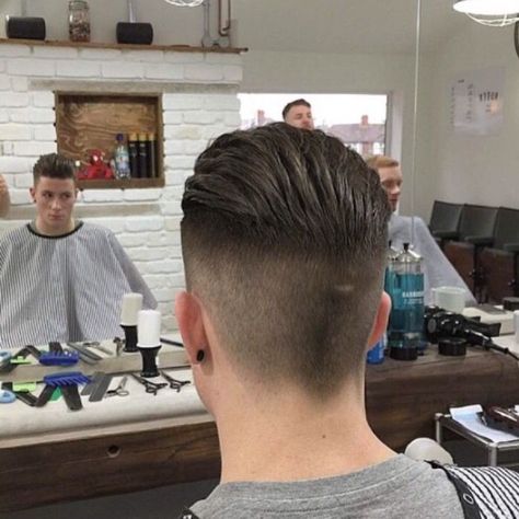 Mens Hairstyles Back View, Men Haircut Back View, Mens Haircut Back View, Slickback Hairstyle Men, Pomade Hairstyle Men, Mens Slicked Back Hairstyles, Slick Back Haircut, Men Back, Mens Hairstyles Fade