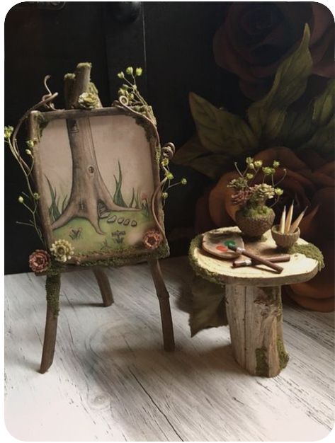 Twig People, Mini Castle, Fairy Dollhouse, Midsummer's Eve, Faerie Garden, Acorn Caps, Fairy Garden Furniture, Felt Mushroom, Fairy House Diy